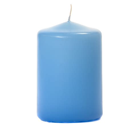 Light Blue 3 X 4 Unscented Pillar Candles 3 Inch Candles