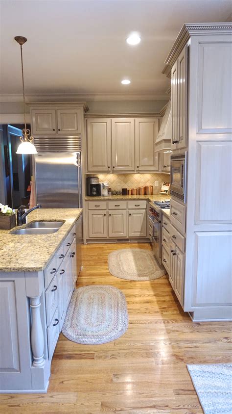 Painted And Glazed Cabinets Allows For The Wood Details To Show And