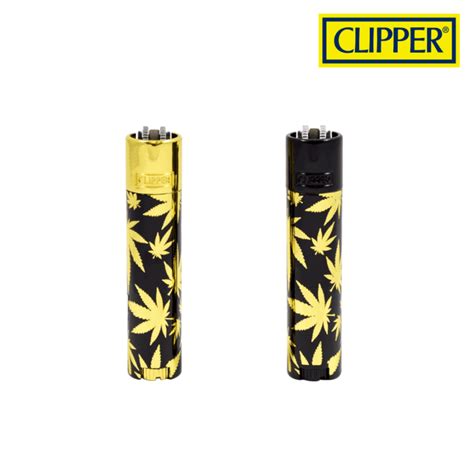Clipper Leaves Gold Metal Lighters Collection Aluminum Sound