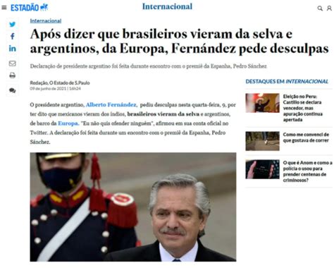 Fuerte Repercusión En Medios De Brasil Y México Tras Polémica Cita De Alberto Fernández