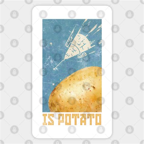 Is Potato Retro Design Potato Sticker Teepublic