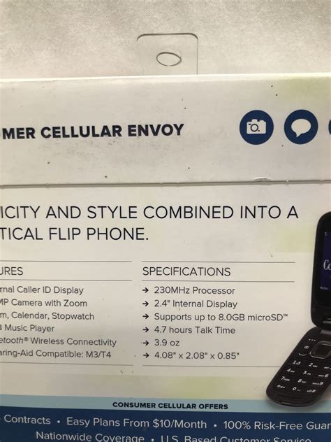Consumer Cellular Envoy Flip Phone Telephone New Unopened Sealed Ebay