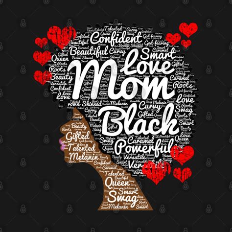 Mothers Day African American Mom Word Art Natural Hair Afro T Shirt Teepublic