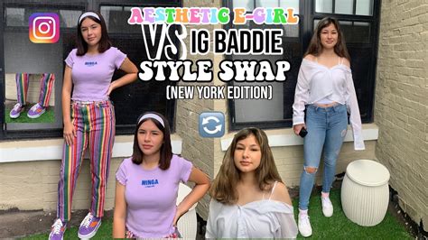 Aesthetic E Girl Vs Ig Baddie Style Swap In New York W My Sister Youtube