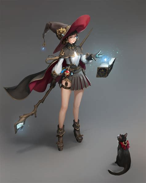 Artstation An Apprentice Wizard Liz Son Anime Character Design Fantasy Witch Anime Witch