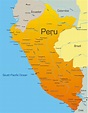 Cities map of Peru - OrangeSmile.com