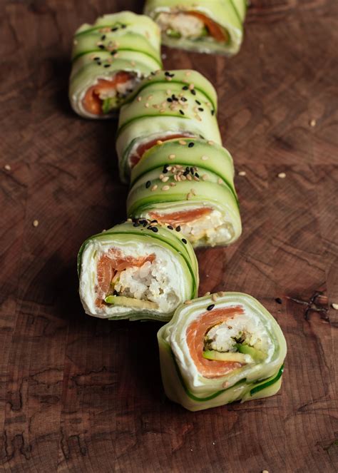 Cucumber Wrapped Sushi Roll — Saltnpepperhere