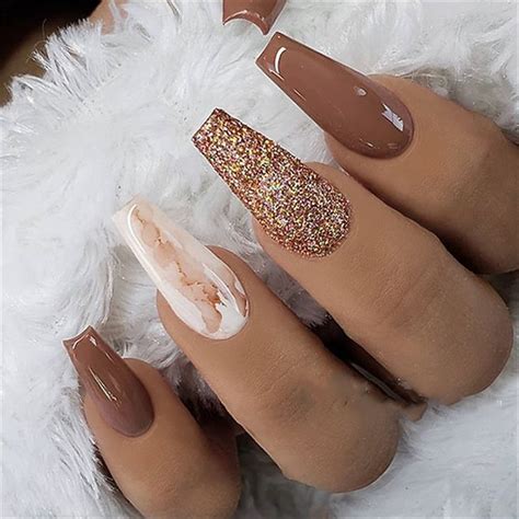 Hot Fashion Coffin Nail Trend Ideas Marble Acrylic Nails