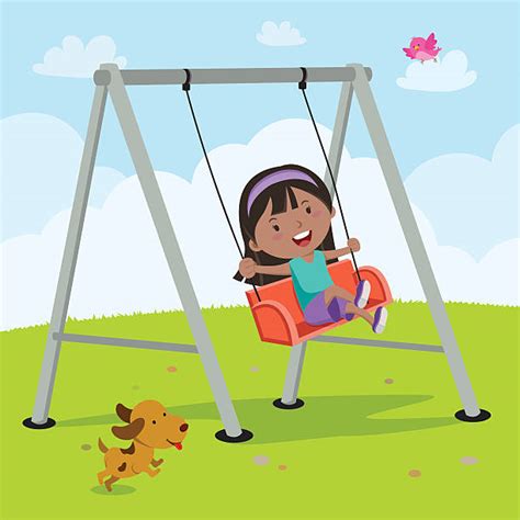70 Cartoon Of The Girl On Swing Stock Illustrations Royalty Free Vector Graphics And Clip Art