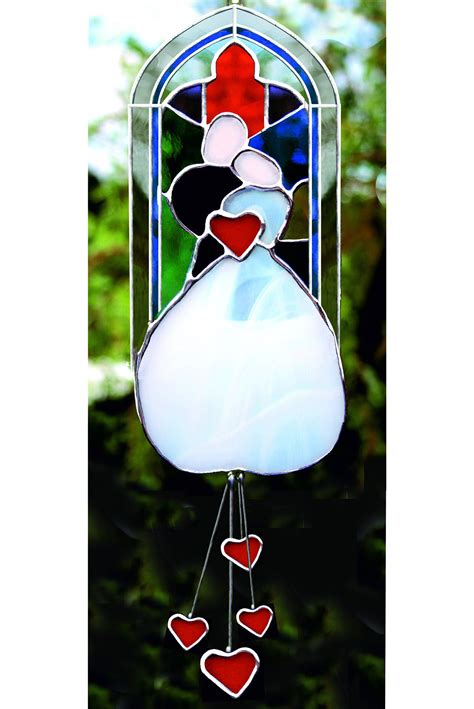 Bride Groom Stained Glass Panel Wedding Gift A Beautiful Etsy