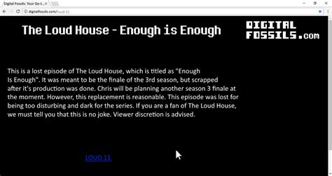 The Loud House Enough Is Enough Lost Episode Creepypasta Wiki Fandom