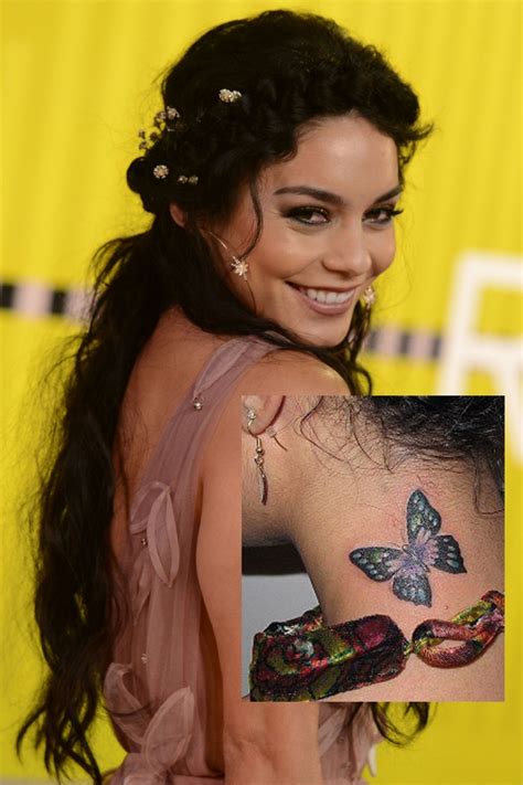 Tatuajes En El Cuello La Mariposa De Vanessa Hudgens