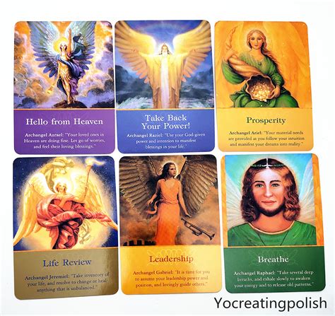Archangel Oracle Cards A 45 Card Deck Guidebook Pdf Tarot Etsy