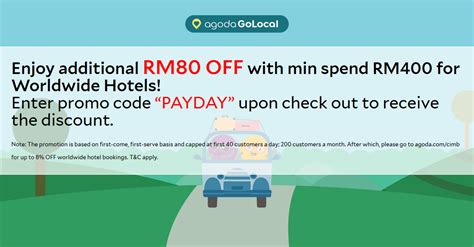 Especially if you have a cimb or maybank card, credit card promotions help to sweeten your. Agoda x CIMB PayDay Promotion m y | mypromo.my