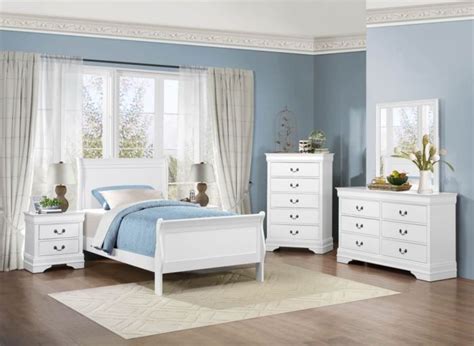 Browse our offers on the best twin bed frames and bedroom collections. LOUISE PHILLIPE WHITE TWIN 6PC BEDROOM SET #2147W | Big ...