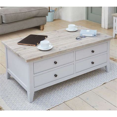 It's a great warm white that has a hint of gray and isn't too yellow. Signature Grey Painted Large Coffee Table - Best Price