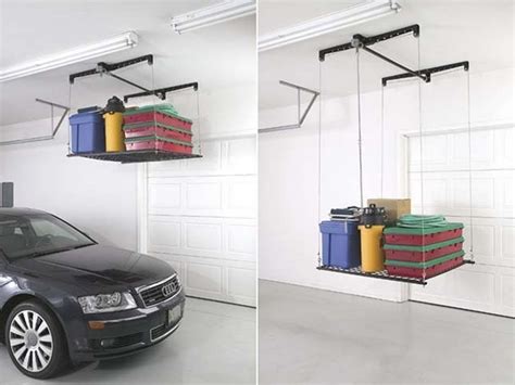 This Cable Lifted Storage Rack Will Make Your Garage The Talk Of The Block