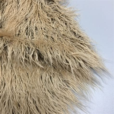 Khaki Mixed Black Colorlong Pile Alpaca Faux Fur Fabric For Etsy