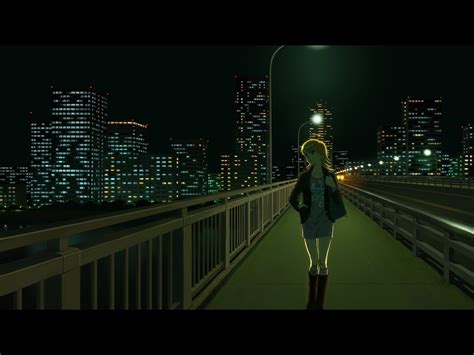 Wallpaper City Cityscape Night Anime Girls Skyline Skyscraper