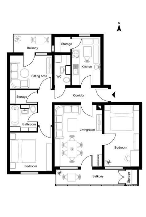 Easy Floor Plan Drawing Online Floorplansclick