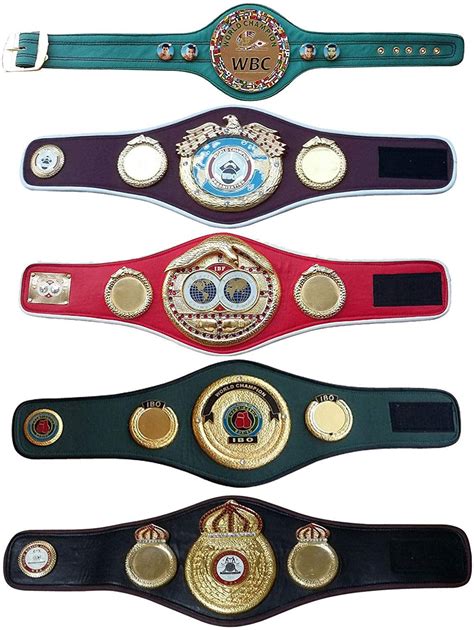 Ibo Ibf Wba Wbc Wbo Adult Boxing Champion Title Belts Set