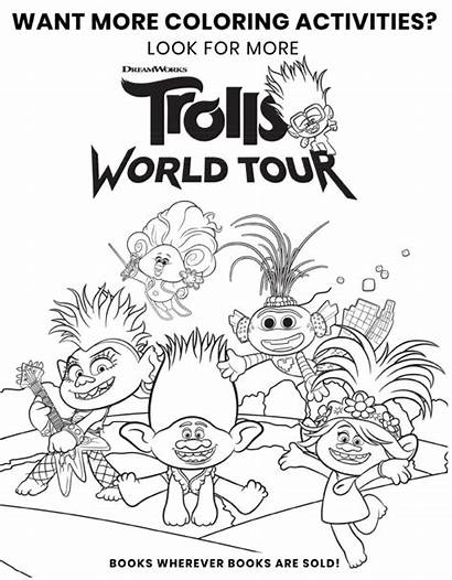 Trolls Coloring Tour Printable Poppy Troll Sheets