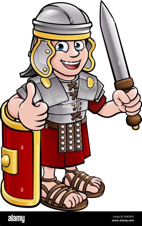 Cartoon Roman Soldier Character Stock Vector Image And Art Alamy