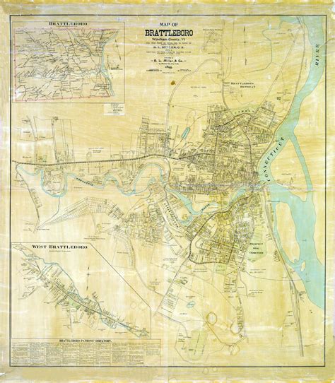 Miller Map Brattleboro 1852