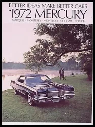 1972 Mercury Prestige Brochure Cougar Xr7 Monterey 1232 Picclick