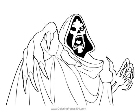 Grim Reaper Scary Coloring Page For Kids Free Grim Reapers Printable