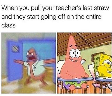 Relatable Funny Spongebob School Memes
