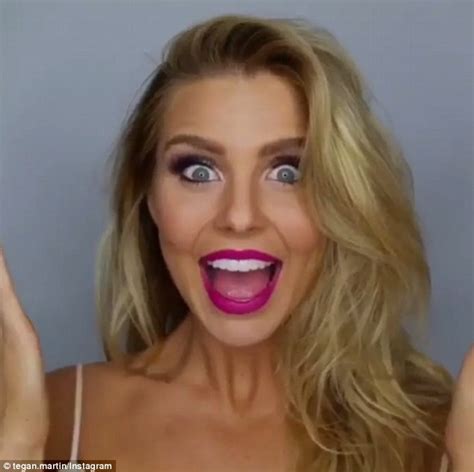 Tegan Martin Uses Instagram To Be Part Of Cosmetics Tutorial Daily Mail Online