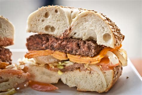 The Bagel Burger From Tompkins Square Bagels Credit Noah