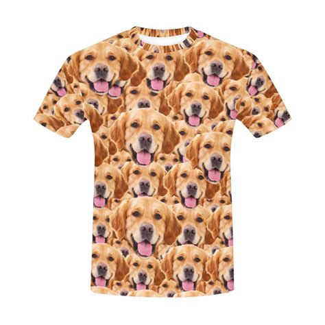 Custom Dog Face Shirt Funny Mens Photo Shirts Personalized Etsy