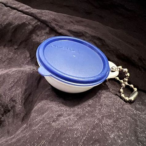 Tupperware Kitchen Vintage Tupperware Mini Bowl With Blue Lid Key