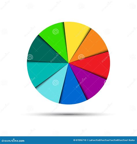 Color Round Palette On White Background Stock Vector Illustration Of