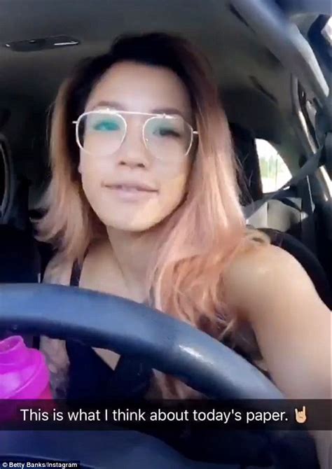 MKR S Betty Banks Takes Video Selfie While Driving Daily Mail Online
