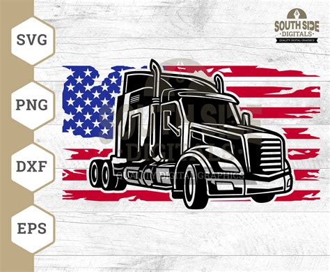 Us Truck Svg File Semi Truck Svg Truck Driver Svg Truck Etsy Uk