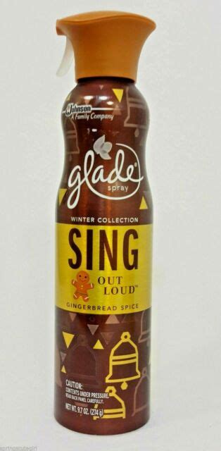 3 X Scjohnson Glade Sing Out Loud Gingerbread Spice Air Refresher