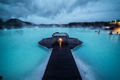 Geothermal Spa Blue Lagoon In Reykjavik Iceland Stock Image Image