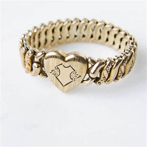 Vintage Expansion Bracelet Wwii Sweetheart Jewelry K Gold Etsy