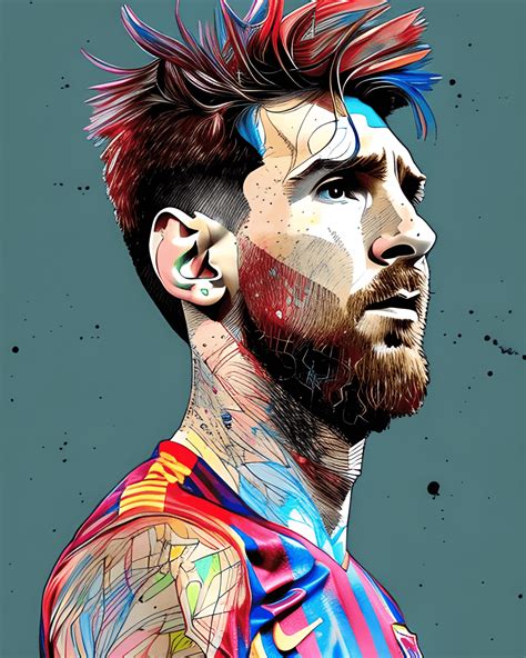 Lionel Messi Side View Graphic · Creative Fabrica