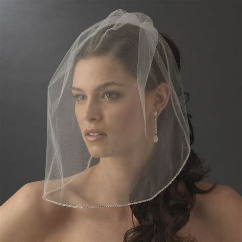Ivory Blusher Face Veil with Rhinestone edging | eBay | Face veil, Fairytale bridal, Bridal ...