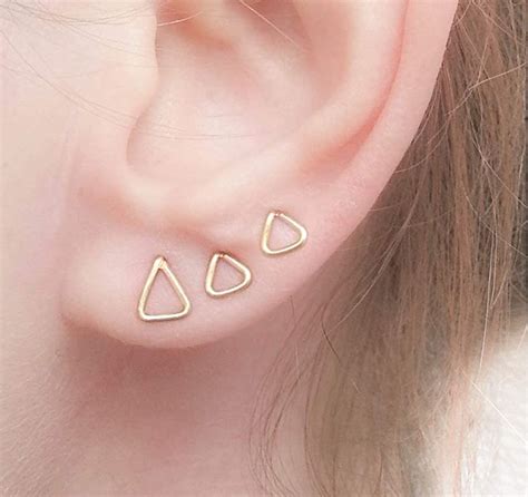 Amazon Com Triangle Studs Set Geometric Earrings Combination Multiple