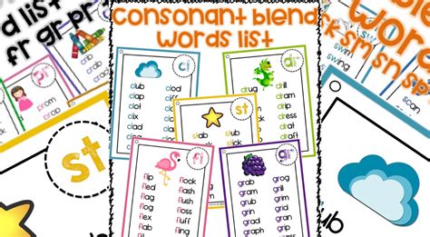 Consonant Blends Words List Free And Premium Teaching Resources