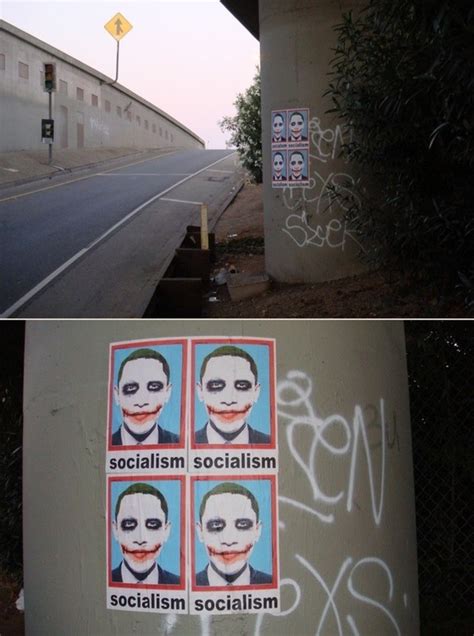 Barack Obama Joker Poster Spotted In Los Angeles By Conservative Bloggers Loyal Kng