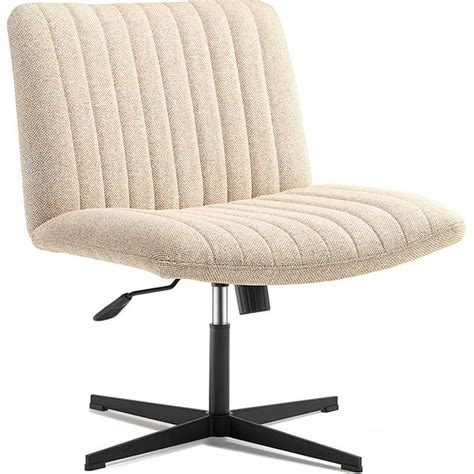 Waleaf Armless Office Desk Chair No Wheels For Girl Womenfabric Padded