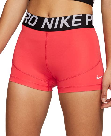 Nike Womens Pro 3 Shorts Macys Cute Nike Outfits Red Spandex Shorts Athletic Outfits