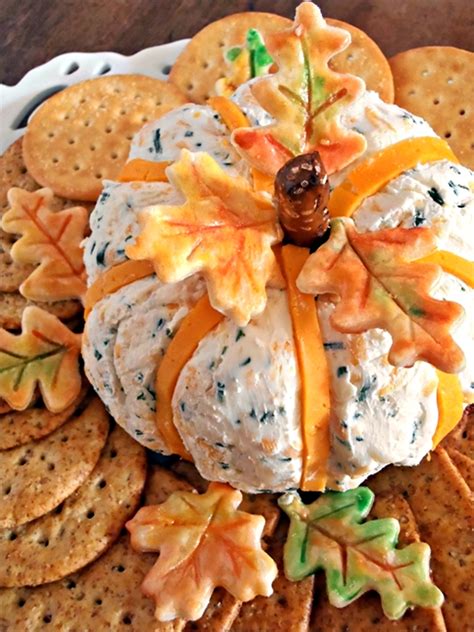 Cheddar Chive Pumpkin Cheese Ball