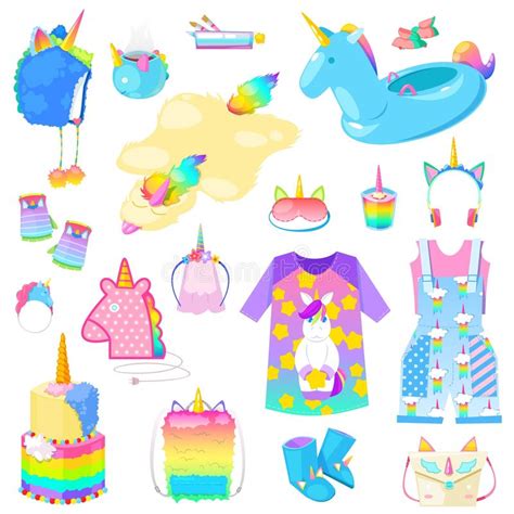 Unicorn Vector Cartoon Kids Character Of Girlish Horse With Horn And